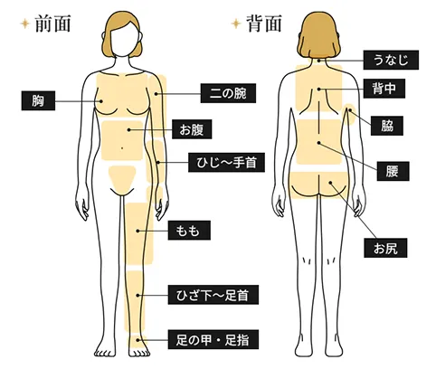 全身（うなじ・指先含む）都度払い28,920円(税込)